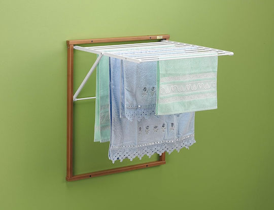 GreenTech Folding Wall Clothes Drying Rack Made of Aluminum with 6.5m Hanging Length