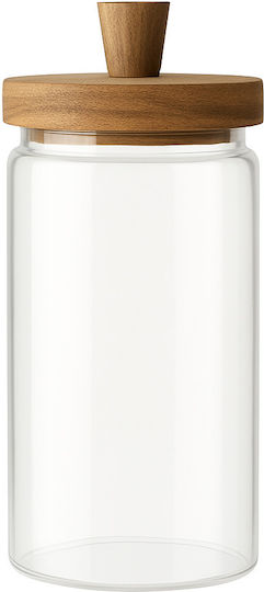 Galifas General Use Glass Jar with Airtight Lid Transparent 9x19cm 1 Piece