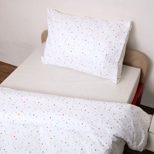 Viopros Baby Cradle Sheets Cotton Rea White Set 80x100cm 2 Pieces