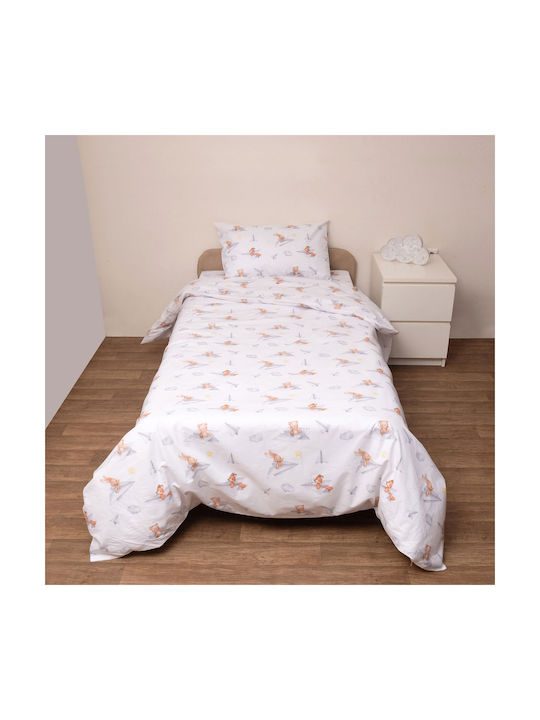 Viopros Set Baby Sheets Cradle Cotton Huck White 80x100cm 2 Pieces