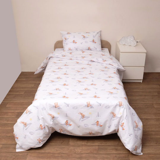 Viopros Set Baby Sheets Cradle Cotton Huck White 80x100cm 2 Pieces