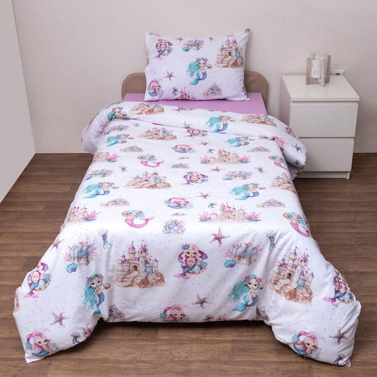 Viopros Baby Sheets Set Crib Cotton Beige 120x160cm