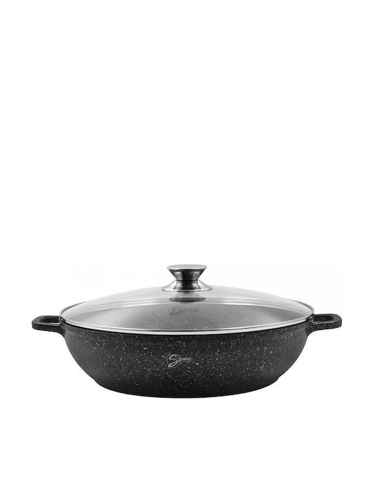 Samus Tigaie Toledo Line Din Aluminiu Cu Capac Cu Acoperire Antiaderentă 8cm