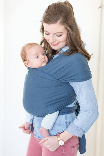 Babylonia Μάρσιπος Wrap Tricot Slen Organic Blue Jean με Μέγιστο Βάρος 10kg