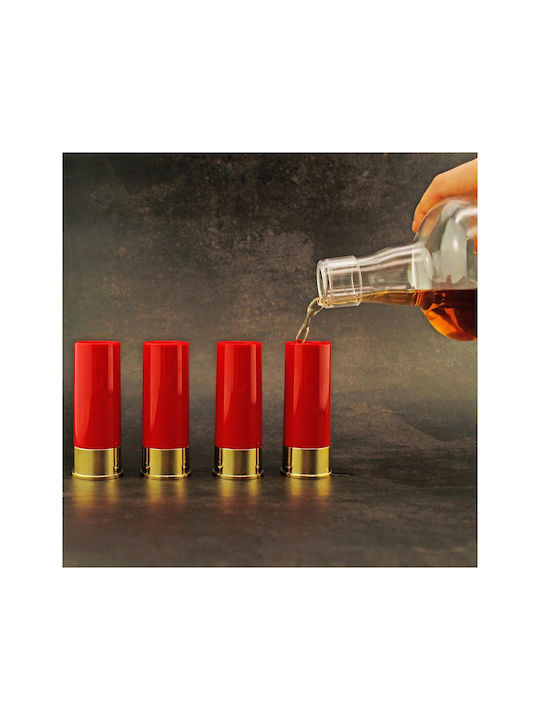 Winkee Shot Glass made of Glass in Red Color