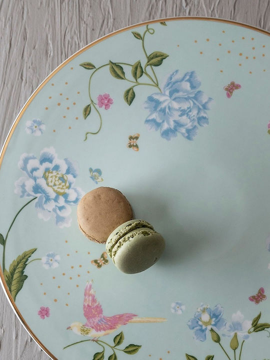 Laura Ashley Heritage Τουρτιέρα από Πορσελάνη με Πόδι Πολύχρωμη