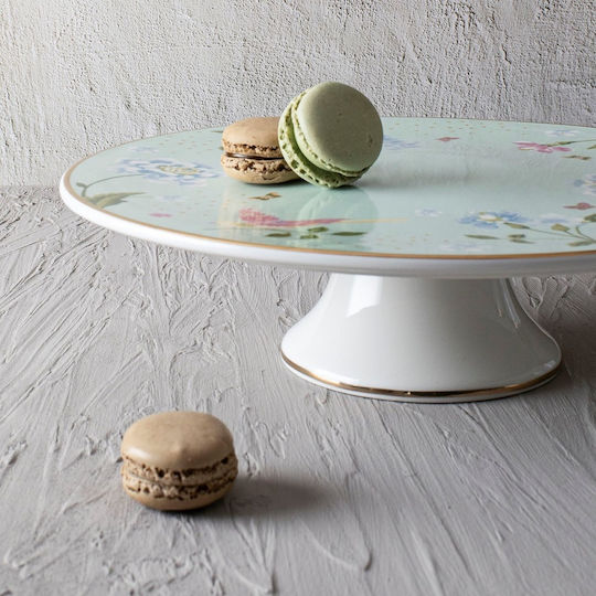 Laura Ashley Heritage Τουρτιέρα από Πορσελάνη με Πόδι Πολύχρωμη