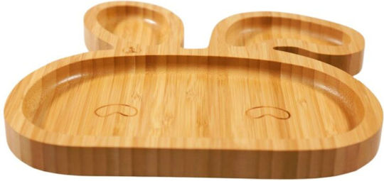 Baby Donkey Baby Food Plate made of Bamboo Green