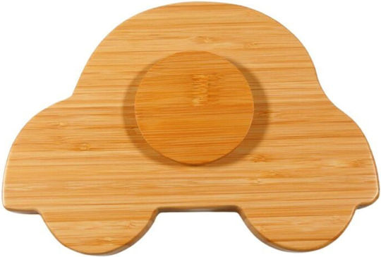 Baby Donkey Baby Food Plate Car made of Bamboo Multicolour
