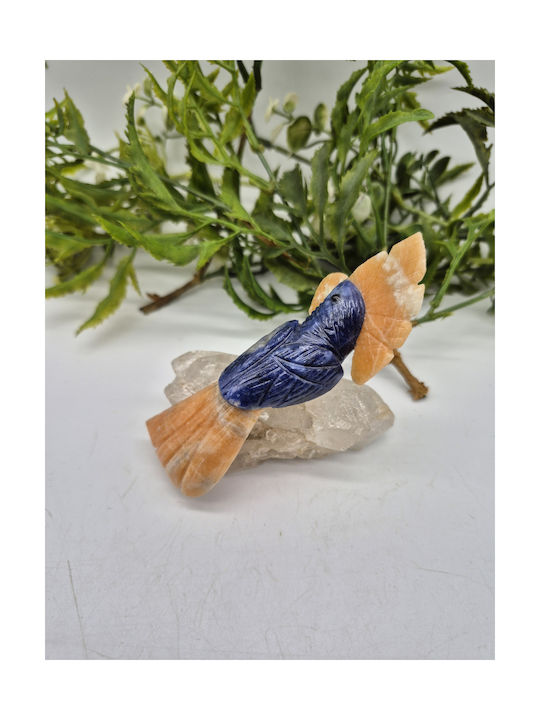 Papagal Decorativ Sculptat Manual Din Pietre Semiprețioase