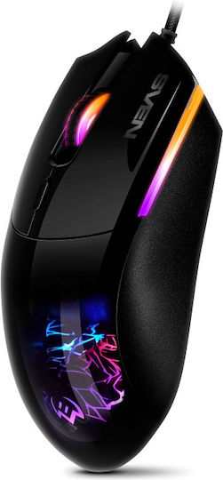 Sven RX-G995 RGB Геймърска Мишка 16000 DPI Черен