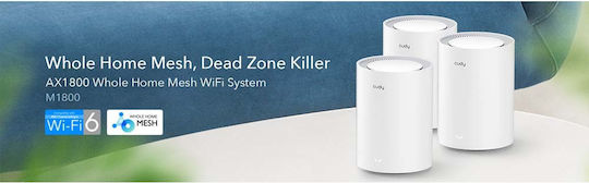 Cudy M1800 v1 WiFi Mesh Network Access Point Wi‑Fi 6 Dual Band (2.4 & 5GHz)