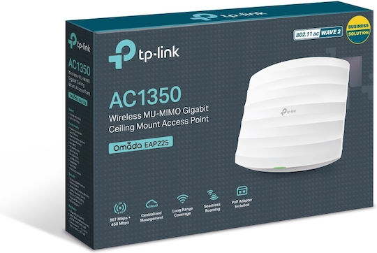 TP-LINK EAP225 v1 Access Point Wi‑Fi 5 Dual Band (2.4 & 5GHz)