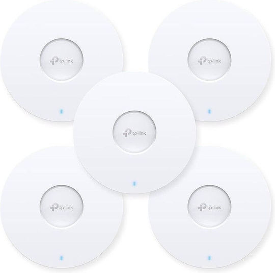 TP-LINK EAP613 v1 WiFi Mesh Network Access Point Wi‑Fi 6 Dual Band (2.4 & 5GHz) σε Πενταπλό Kit