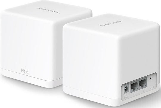 Mercusys Halo H30G v1 WiFi-Mesh-Netzwerk Zugriffspunkt Wi‑Fi 5 Dualband (2,4 & 5 GHz) in Doppelter Bausatz