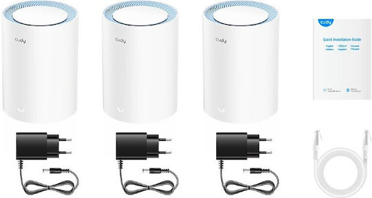 Cudy M1200 Access Point with Mesh Wi‑Fi 5 Dual Band (2.4 & 5GHz) Triple Kit