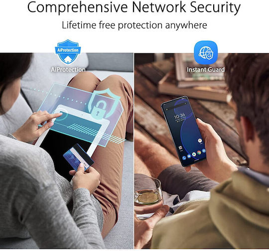 Asus ROG Rapture GT6 WiFi Mesh Network Access Point Wi‑Fi 6 Tri Band (2.4 & 5 & 5GHz) σε Διπλό Kit Λευκό