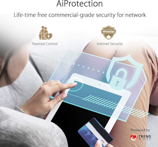 Asus ZenWiFi XD4 Plus WiFi Mesh Network Access Point Wi‑Fi 6 Dual Band (2.4 & 5GHz) in Triple KIt Black
