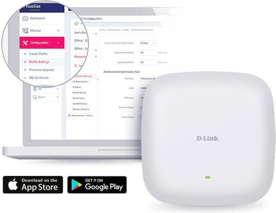 D-Link DAP-X2810 Access Point Wi‑Fi 6 Dual Band (2.4 & 5GHz)