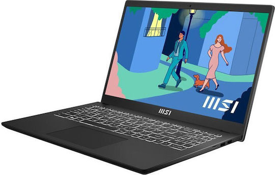MSI Modern 15 B7M 15.6" FHD (Ryzen 7-7730U/16GB/1TB SSD/W11 Home) Classic Black (GR Keyboard)