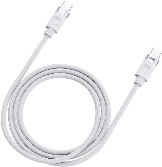 Orico USB 2.0 Cable USB-C male - USB-C 60W PD Λευκό 1m