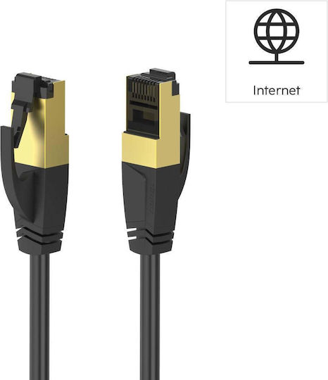 HAMA Flaches S/FTP Netzwerkkabel Ethernet 0,5m Schwarz
