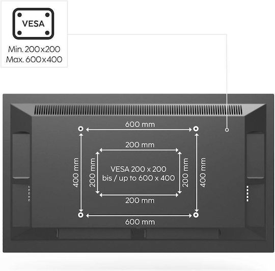 HAMA 00220867 Βάση Τηλεόρασης Δαπέδου με Βραχίονα έως 65" και 40kg