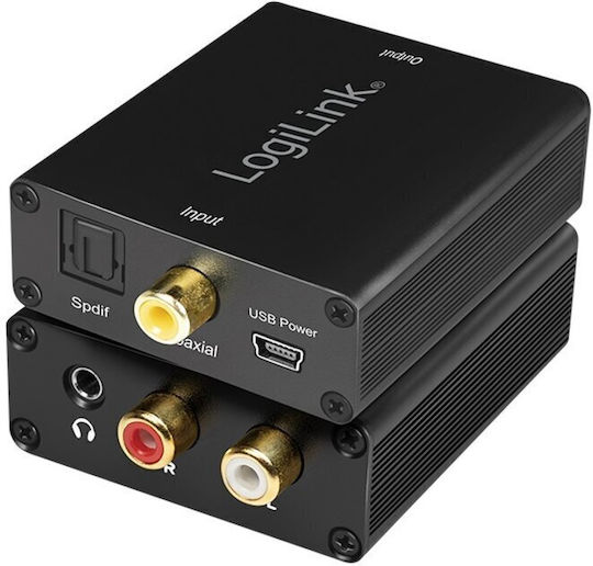 LogiLink Konverter 3.5mm / Toslink weiblich zu RCA weiblich 1Stück CA0101