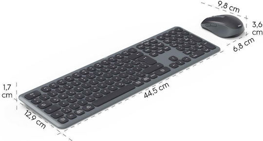HAMA WKM-550 Безжично Комплект клавиатура и мишка Кирилски Черен