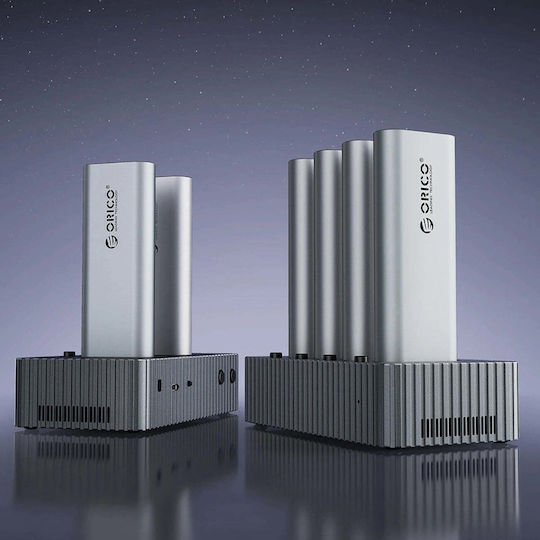 Orico Dockingstation für 4 Festplatten SATA M.2 (2280)" mit USB-C Verbindung (ORICO-IT48N-C-EU-GY-BP-HU)