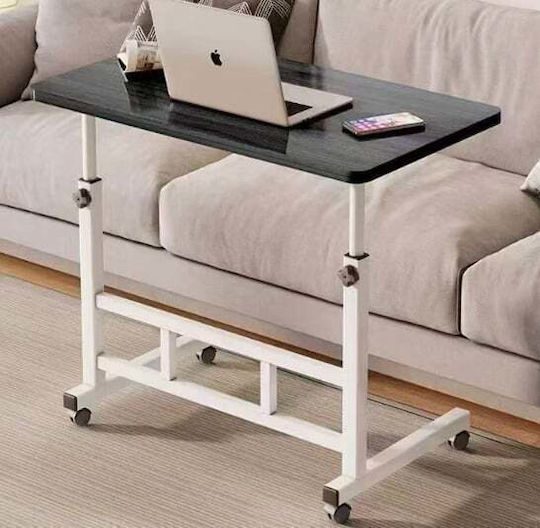 Masa Centrală De Cafea Cu Roți Lemn Închis La Culoare Albă Masa Centrală De Cafea Cu Roți Lemn Închis La Culoare Albă