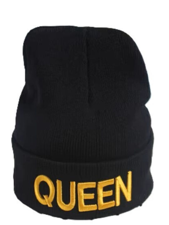 Beanie Unisex Beanie Knitted in Black color