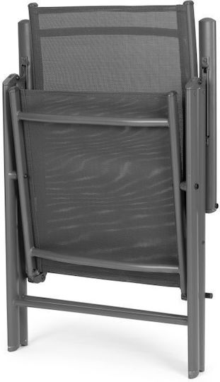 Scaun de exterior Metalic Gri 4buc 70x57x106cm