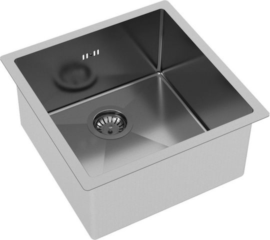 Helika Helika Enna Υποκαθήμενος Inox Μ45xΠ45cm Ασημί