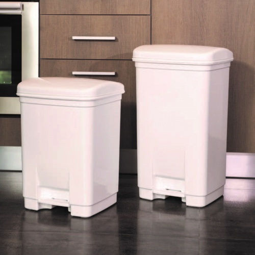 Viomes Waste Bin Plastic with Pedal Silver/Black 40lt