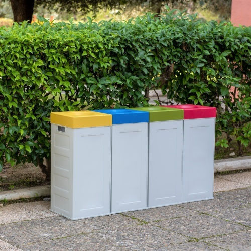 Viomes Recycling Plastic Waste Bin Gray