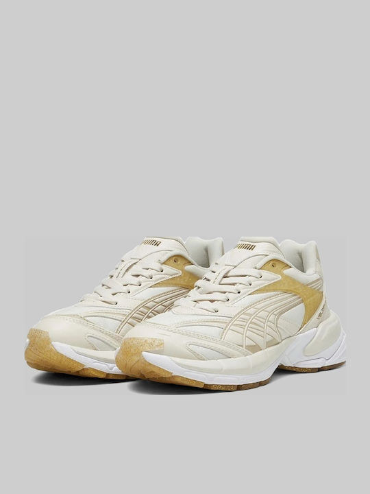 PUMA Velophasis Jelly Glitter Prime Low Adidași Alb Cald Aur Puma