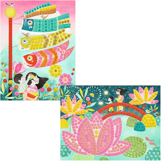Djeco Mosaic shiny Flowers Glitter for Children 5+ years Years