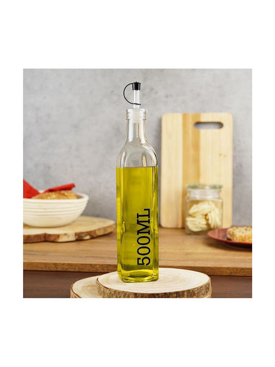Excellent Houseware Set de Ulei și Oțet Sticlă cu Flux 500ml