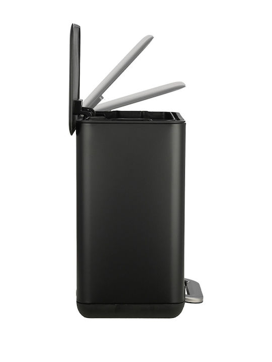 Estia Bathroom Trash Can Cubic Soft Close 6L Black