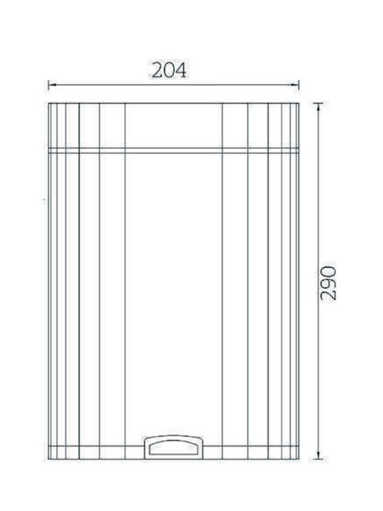 Orabella Inox Καλαθάκι Μπάνιου Soft Close 5lt Χρυσό