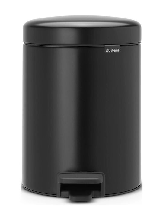 Brabantia New Icon Metallic Bathroom Basket 5lt Black Matt