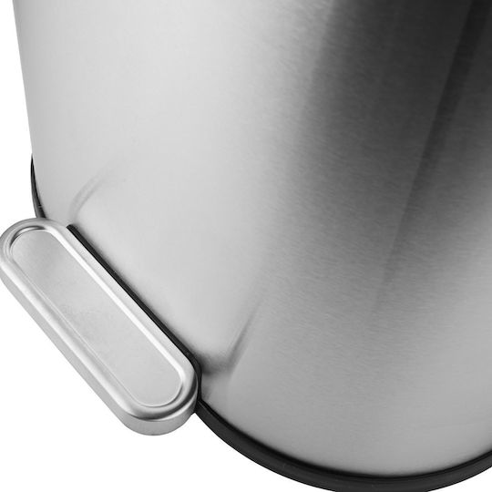 Estia Ovoid Inox Καλαθάκι Μπάνιου Soft Close 6lt Ασημί