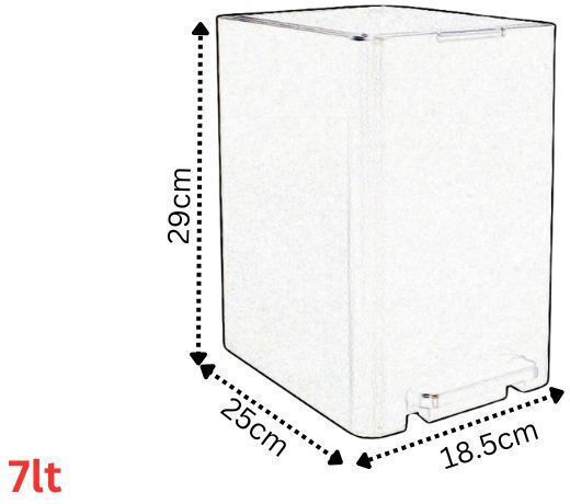 Viomes 137.185 Πλαστικό Καλαθάκι Μπάνιου Soft Close 7lt Μπεζ