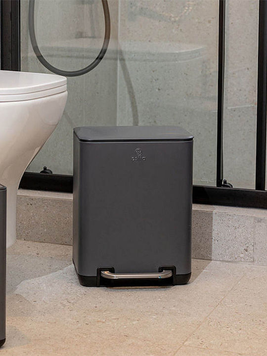 Estia Bathroom Trash Can Cubic Soft Close 6L Grey