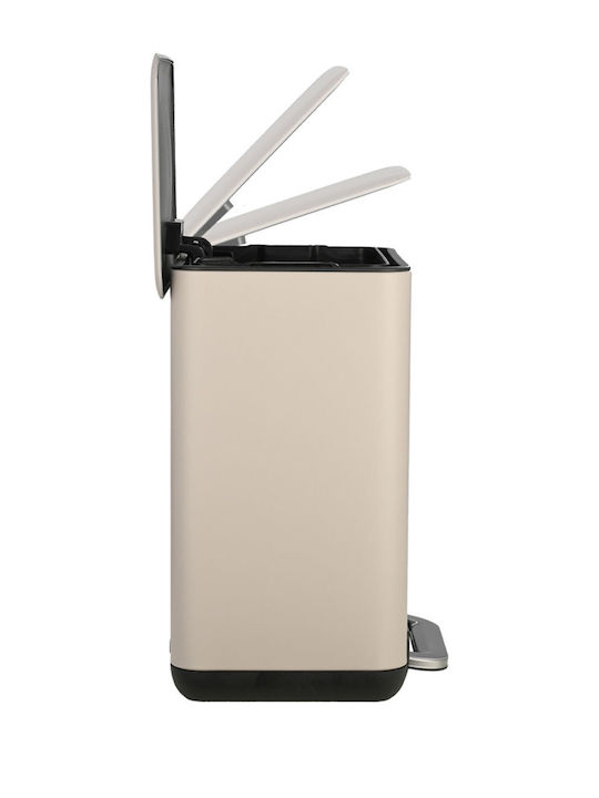 Estia Bathroom Trash Can Cubic Soft Close 6L Taupe