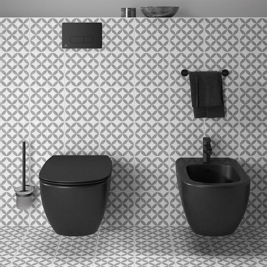 Ideal Standard Iom A9119XG Glas Badezimmer Toilettenbürste Schwarz