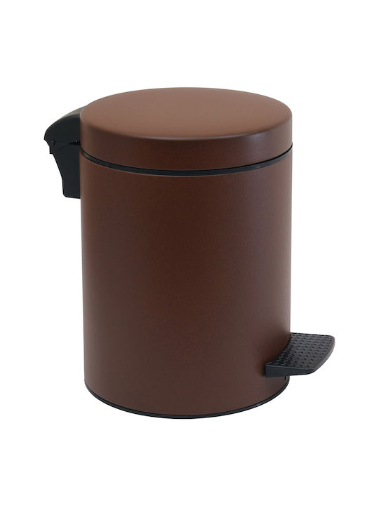 Pam & Co Metallic Bathroom Basket Soft Close 8lt Matte Wenge