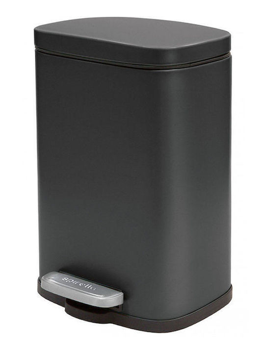Dimitracas Akira 05392.001 Metallic Bathroom Basket Soft Close 5lt Black Matt