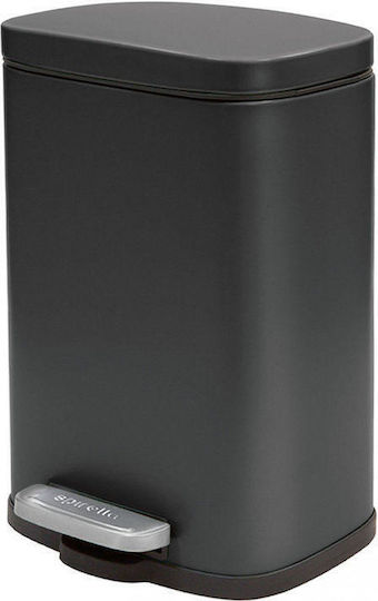 Dimitracas Akira Μεταλλικό Καλαθάκι Μπάνιου 5lt Black Matt